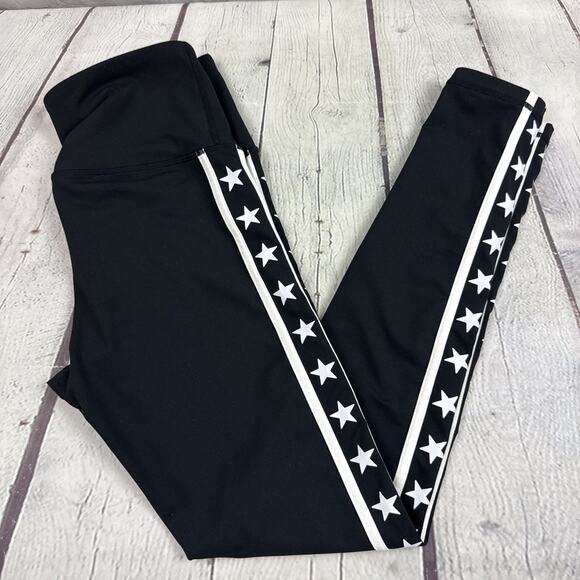 Mono B Womens High Waist Stars And Stripes Athletic Leggings SM Style‎ APH 2392 - Picture 1 of 7